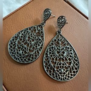 Gun metal grey earrings